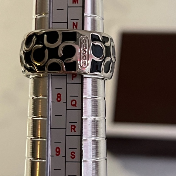 COACH Black and Silver Ring size 7.5 - Picture 5 of 7